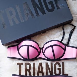 TRIANGL Pink Bikini Top XXS NEW